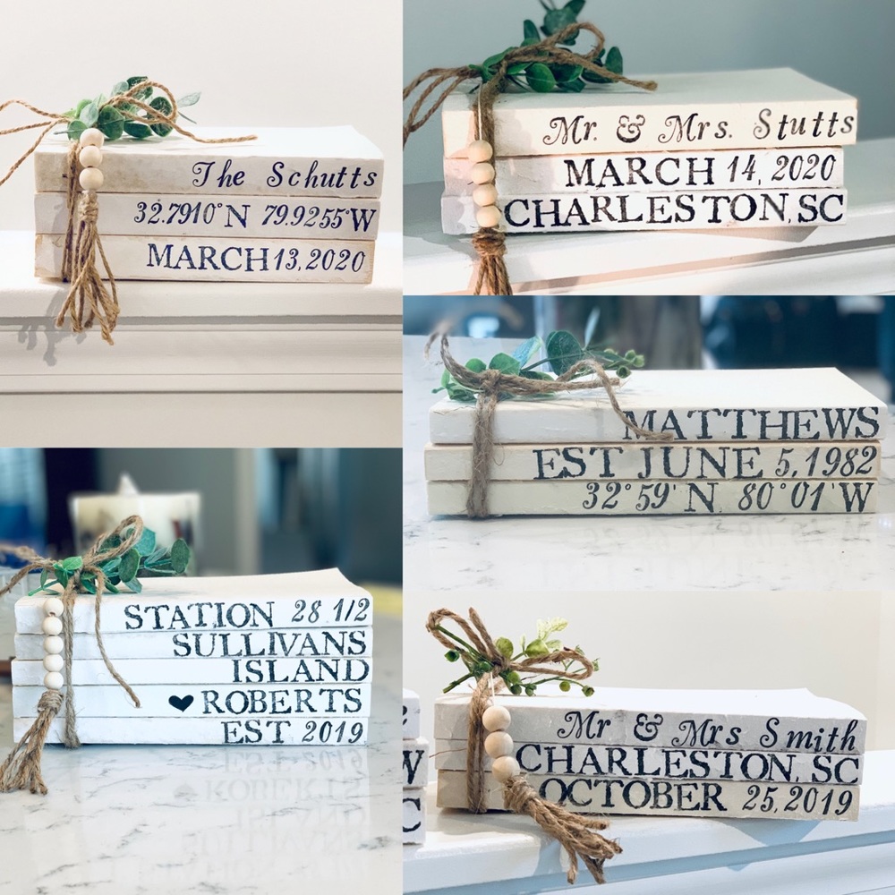 Custom farmhouse book stack - Picture 3 of 8